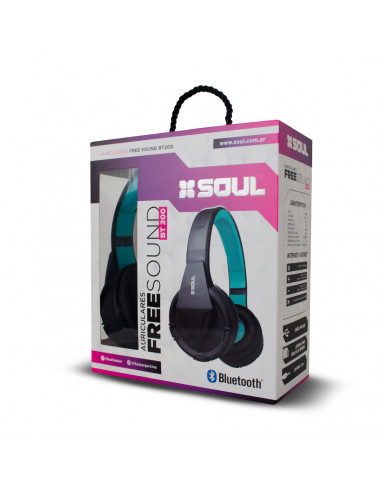 Auricular Vincha Bluetooth SL_BT200 Free Sound Celeste