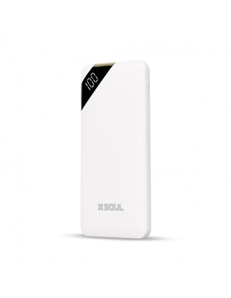 Cargador Portatil PowerBank SL_VisorLed 10.000mAh Blanco