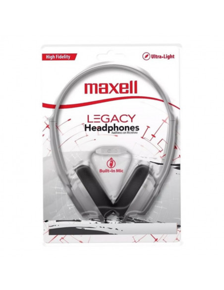 Auricular Stereo Maxell LEGACY Vincha con Mic Blanco