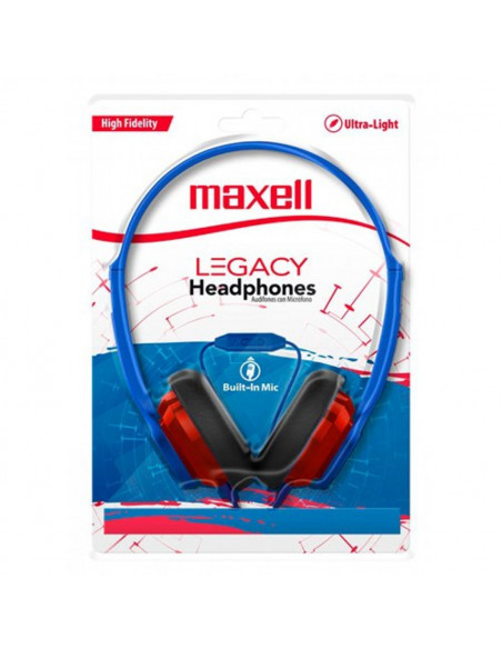 Auricular Stereo Maxell LEGACY Vincha con Mic Azul