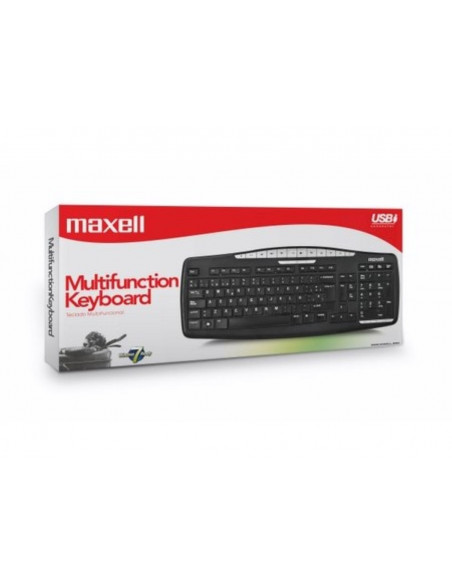 Teclado Maxell KB-100 USB MultiFuncion Negro