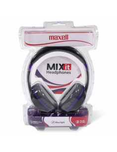 Auricular Stereo Maxell MIX-24 MIXit Vincha con Mic Negro-Purpura