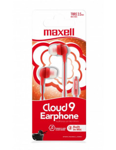 Auricular Stereo Maxell CLOUD9 con Microfono Rojo