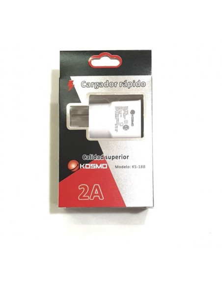 Cargador Premium KS-18B 2.0A cable Type-C + Salida USB