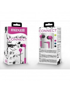 Auricular Stereo Maxell CONNECT-MIC IN345 con Microfono Rosa