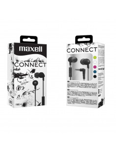 Auricular Stereo Maxell CONNECT-MIC IN345 con Microfono Negro