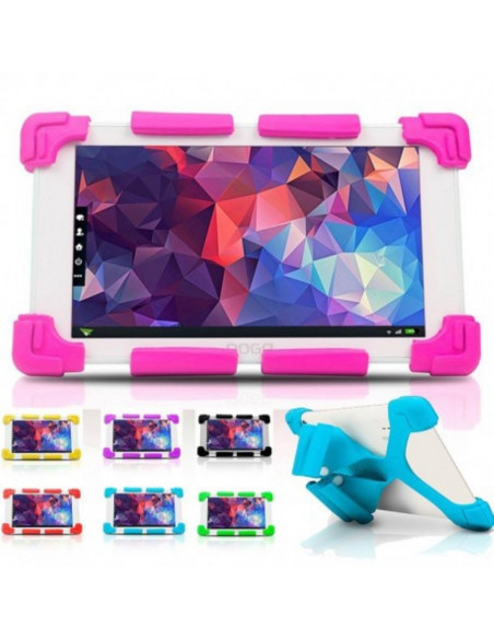 Protector Silicona  Tablets Flexible2 Universal de 7.9" a 9" Rosa