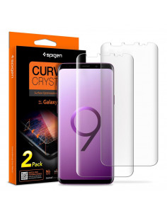 Glass Spigen CurvedCrystalHd Samsung G960 S9 (Pack x2 unidades)