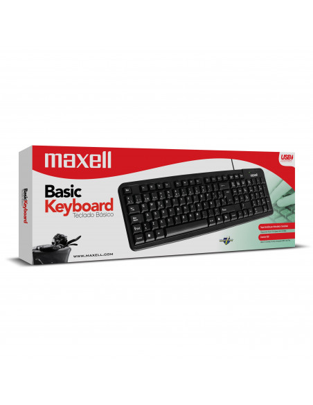 Teclado Maxell KB-90 USB Basic Negro (347215)