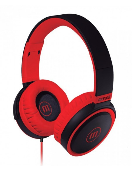 Auricular Stereo Maxell B52 Vincha con Microfono Rojo
