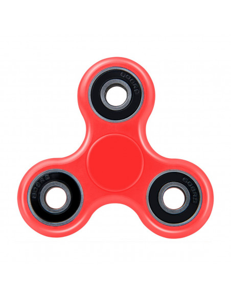 Juego Finger Spinner Trompo Anti-Estres Rulemanes de Acero Liso Rojo