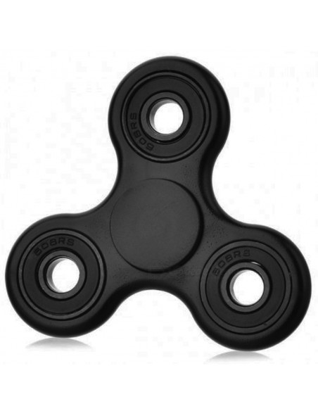 Juego Finger Spinner Trompo Anti-Estres Rulemanes de Acero Liso Negro