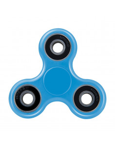 Juego Finger Spinner Trompo Anti-Estres Rulemanes de Acero Liso Celeste