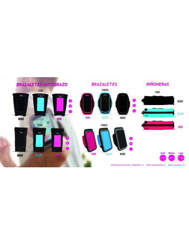 Estuche Deportivo Antebrazo Lycra Small 4" a 4.5" Fucsia