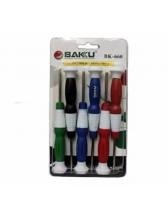 Kit Destornillador BK660 (6 Unidades para desarmar Celulares Torx/Phillips/Plano)