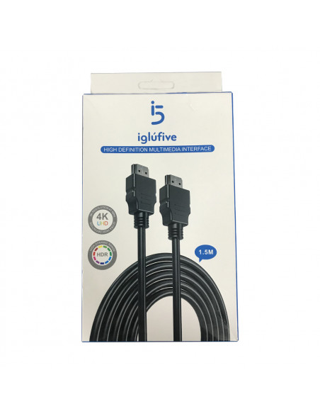 Cable HDMI a HDMI 1.5m iGluFive en Caja