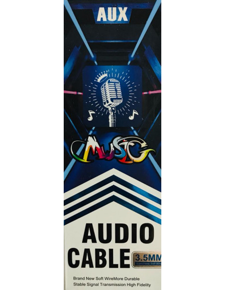 Cable Auxiliar Audio 3.5mm Macho a 3.5mm Macho Largo 1.3m (Reforzado)