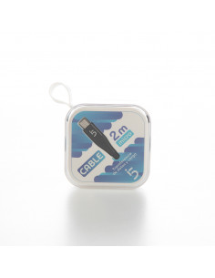 Cable USB MicroUSB iGluFive 2.1A  - Largo 2m Negro
