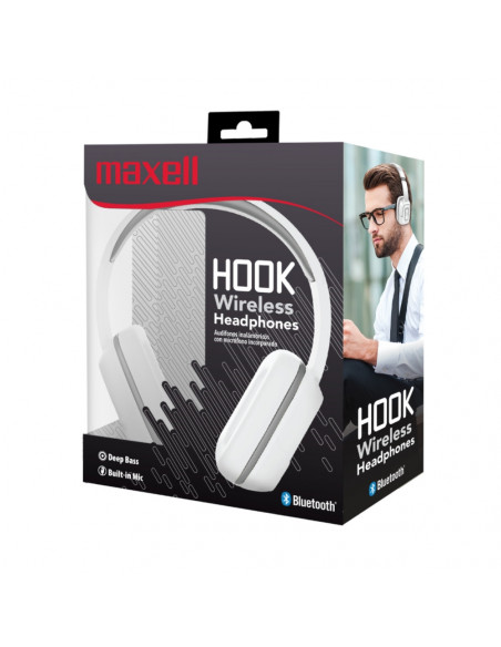 Auricular Stereo Maxell BT300 Hook BlancoSnow