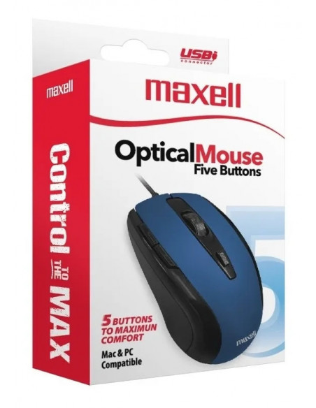 Mouse Maxell USB Optico MOWR-105 Azul (348417)