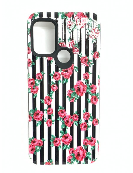 Protector Reforzado Diseño9 Motorola XT2119 Moto G Stylus 2021 FloresRayas