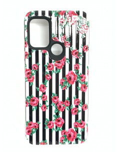 Protector Reforzado Diseño9 Motorola XT2117 Moto G Power 2021 FloresRayas