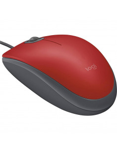 Mouse Logitech M110 con Cable USB Silent Red