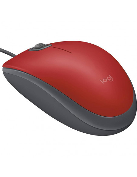 Mouse Logitech M110 con Cable USB Silent Red