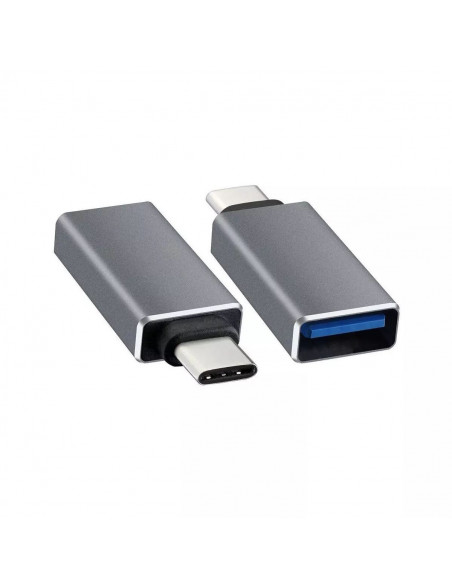 Adaptador Ficha OTG (Type-C a USB Hembra) para conectar PenDrive
