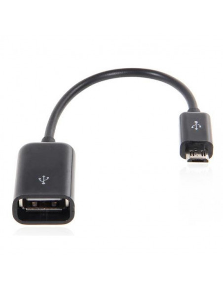 Adaptador Cable OTG (MicroUSB a USB Hembra) para conectar PenDrive