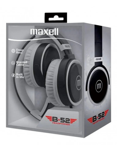 Auricular Stereo Maxell B52 Vincha con Microfono Blanco (347855)