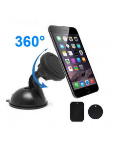 Holder Soporte para Auto con Sopapa e Iman 360 Brazo Corto (2 chapitas)