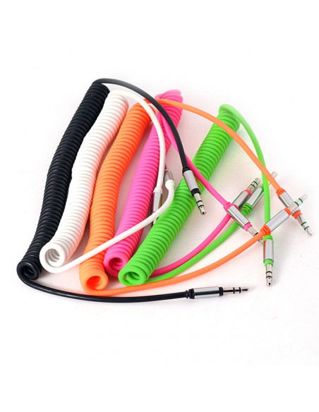 Cable Auxiliar Audio 3.5mm Macho a 3.5mm Macho Largo 1.5m (Rulo)