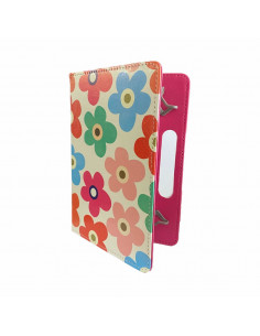Estuche Cuero "SL_360" Tipo Libro Tablets  7" Universal con Stand Flowers