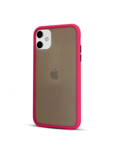 Funda Reforzada Border Color Mate Motorola XT2091 Moto G9 Power Fucsia