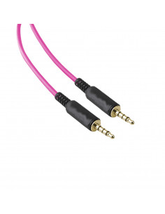Cable Auxiliar Audio 3.5mm a 3.5mm Fucsia - Largo 2m