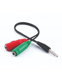 Ficha Cable Adaptador Audio Auxiliar PS4/PS3 Doble 3.5mm Hembra