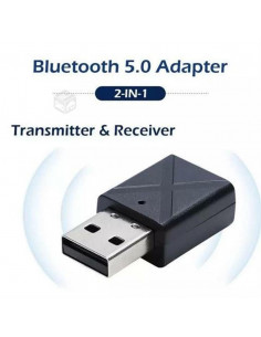 Adaptador Emisor/Recetor Audio Bluetooth 5.0 + EDR Soporta A2DP