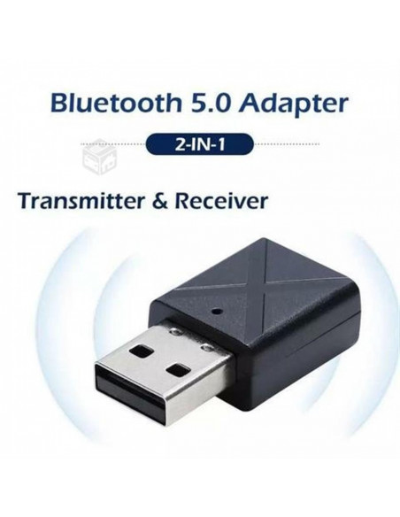 Adaptador Emisor/Recetor Audio Bluetooth 5.0 + EDR Soporta A2DP