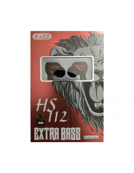 Auricular ML HS-112 Extra Bass Color Rojo