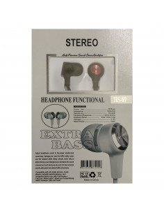 Auricular ML HS-89 Extra Bass Cable Plano FichaColor Rojo