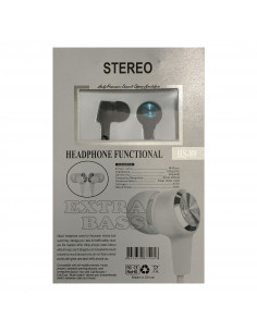 Auricular ML HS-89 Extra Bass Cable Plano FichaColor Azul