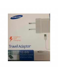 Cargador de Pared 220v Especial Samsung FastCharging 10.6W MicroUSB (USB+Cable)