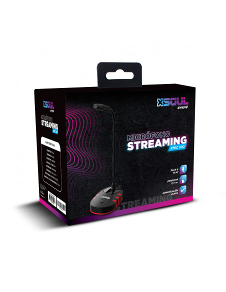Gaming Microfono XMIC100 Streaming 3.5mm Flexible