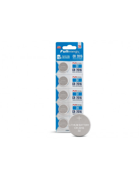 Pila de Litio Boton FullEnergy 3V CR2016 - Blister 5 Unidades