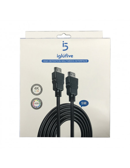 Cable HDMI a HDMI 5m iGluFive en Caja