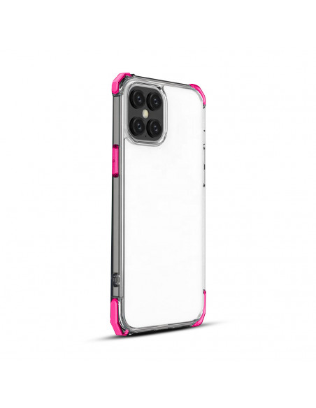 Funda Reforzada CrystalBorde Motorola XT2095 Moto E7 Fucsia