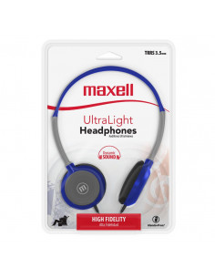 Auricular Stereo Maxell HP-200 Vincha con Mic Azul
