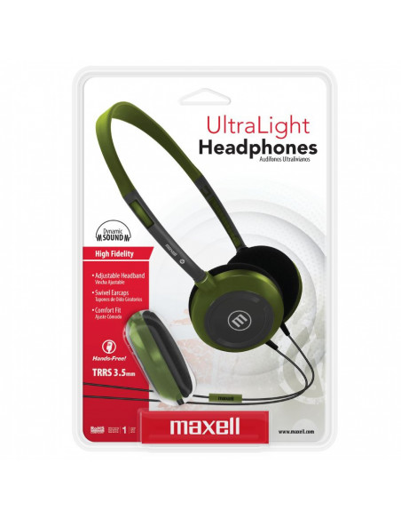 Auricular Stereo Maxell HP-200 Vincha con Mic Oliva