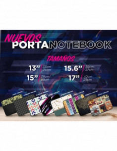 Funda de Neoprene con Cierre Tamaño Notebook 17" Flechas